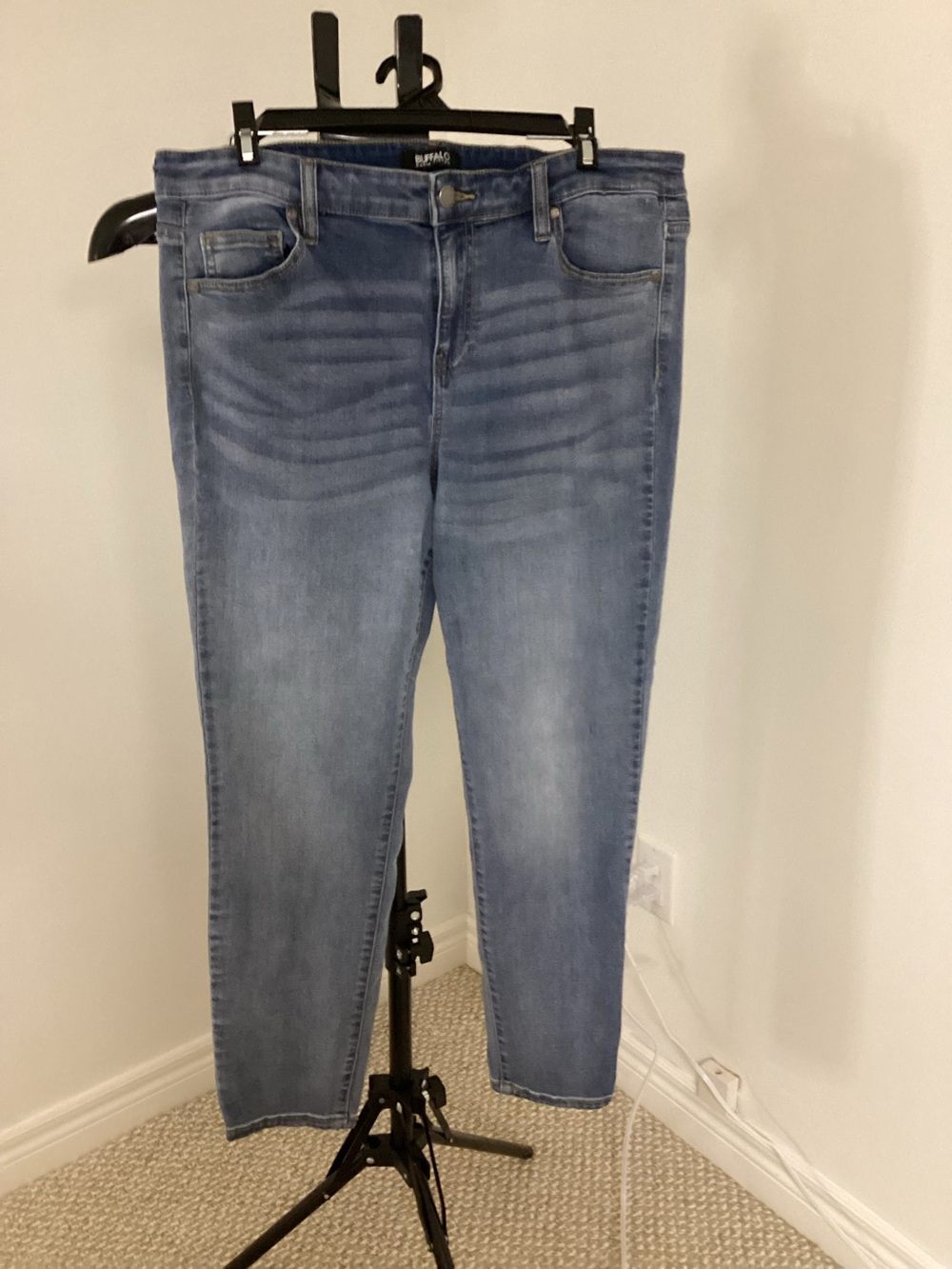 Buffalo David Bitton Aubrey Ankle Grazer Skinny Stretch Jeans Size 12 Denim